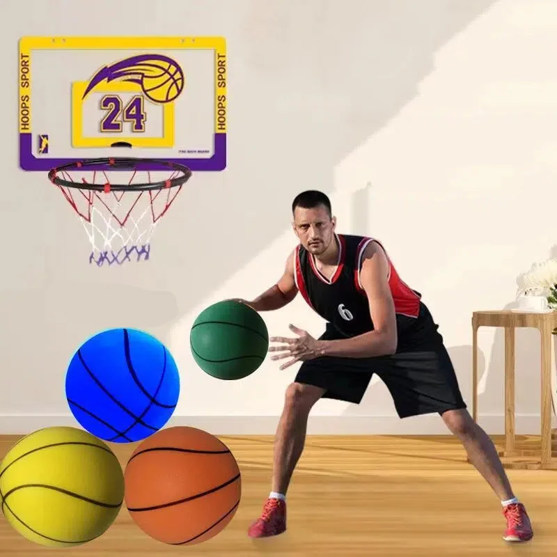 Silent basketball silent racket racket large ball frame sponge 7th ball children\'s indoor sports training shooting toy