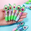 5Pcs/Lot Cute Cartoon Avocado 4 Colors Mini Ballpoint Pens Kids Writing Supplies Ball Point Pen School Office Stationery Gifts 2