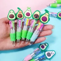 5Pcs/Lot Cute Cartoon Avocado 4 Colors Mini Ballpoint Pens Kids Writing Supplies Ball Point Pen School Office Stationery Gifts 2