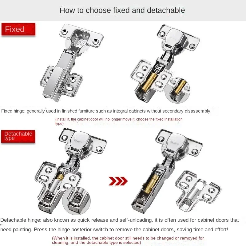 1pcs Hinge Soft Closing Full Overlay Door Hydraulic Hinges No-Drilling Hole Clip-On for Cabinet Cupboard Furniture Hardware stainless steel hinges,door hinges