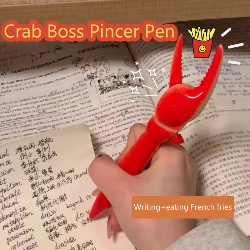 

Creative Simulation Japanese Crab Claw Ballpoint Pen Marine Creature Crab Leg Pen Student Stationery Office Supplies Kids Gifts