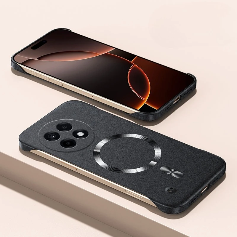 MagSafe Ultra-Thin Frameless Sandstone Magnetic Case with Wireless Charging Compatibility