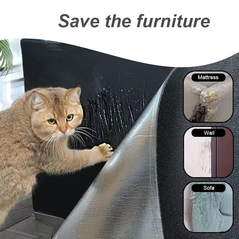 Title 1, Wall Anti Cat Scratch Sofa DIY Cats Scratch Boa...