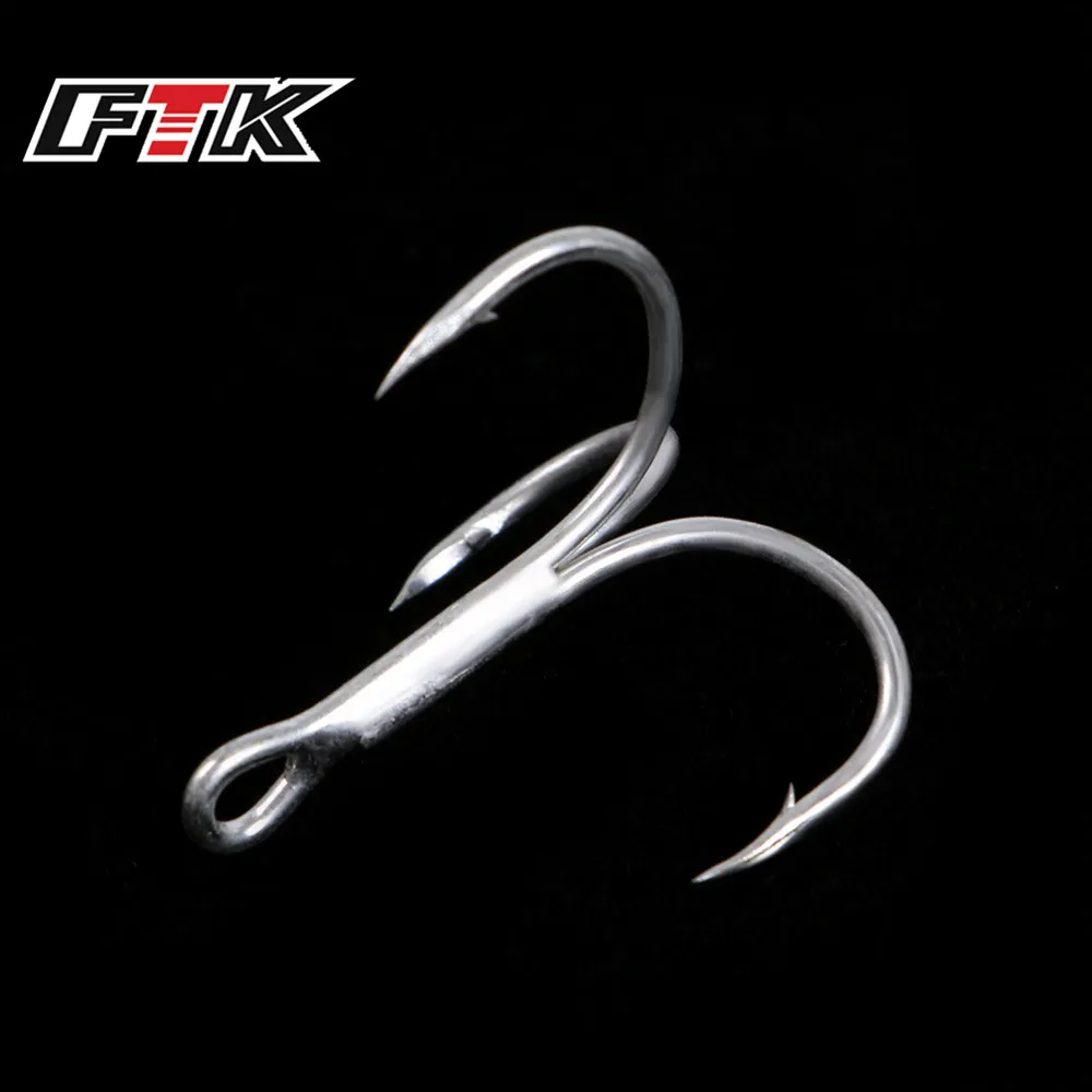 FTK Treble Hooks 1#-12# Saltwater Fly Fishing Hooks Ringed High-Carbon  Steel Fishhooks High Strength for Bass Sea Fishing Tackle - AliExpress