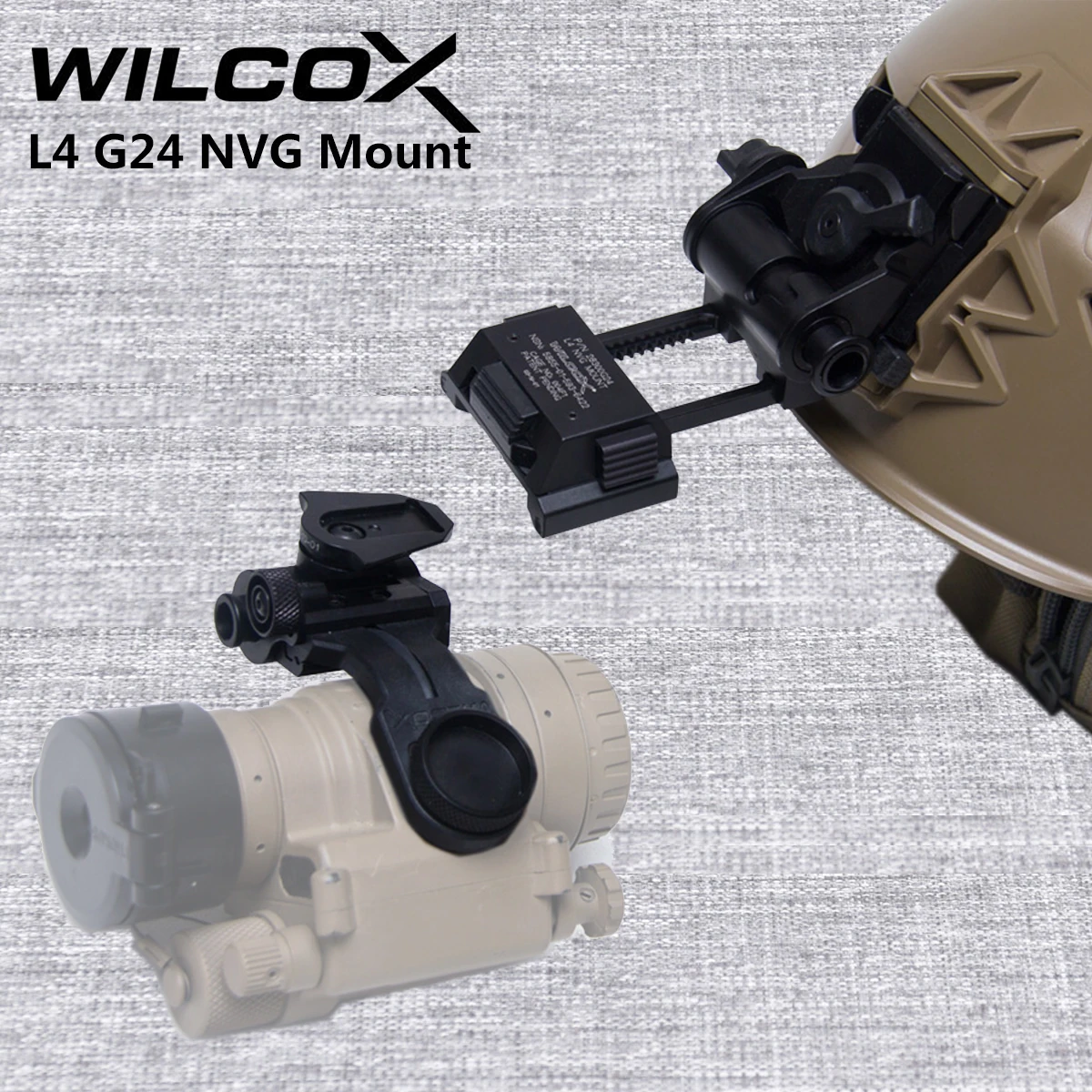 WILCOX Metal L4 G24 L4G24 NVG Mount Helmet Bracket Holder for PVS15 PVS18 GPNVG18 Night Vision Goggles J Arm Stent Skip Fast OPS nvg bracket