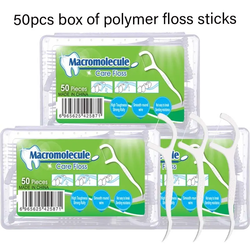 3 PCS Polymer Floss Stick High Tensile Floss Oral Care Floss Stick