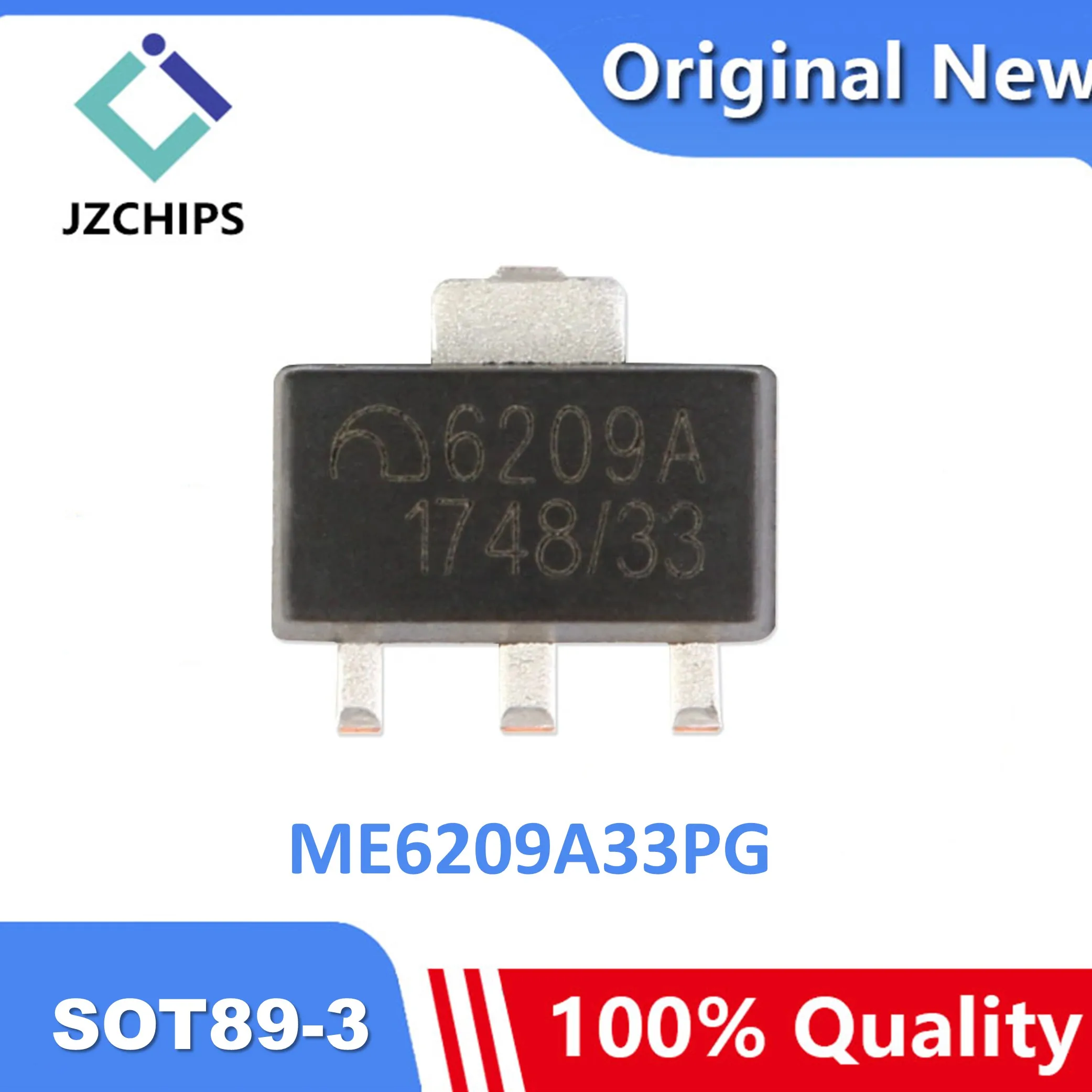 10PCS ME6209A33PG Low Dropout Linear Regulator Original Genuine SOT893