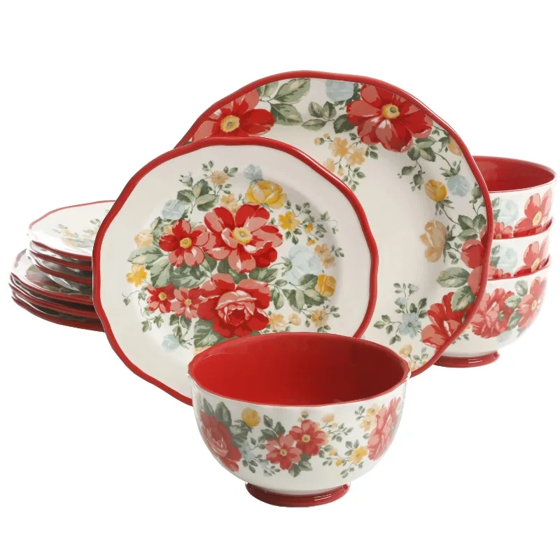 

The Pioneer Woman Vintage Floral 12-Piece Dinnerware Set, dinnerware set