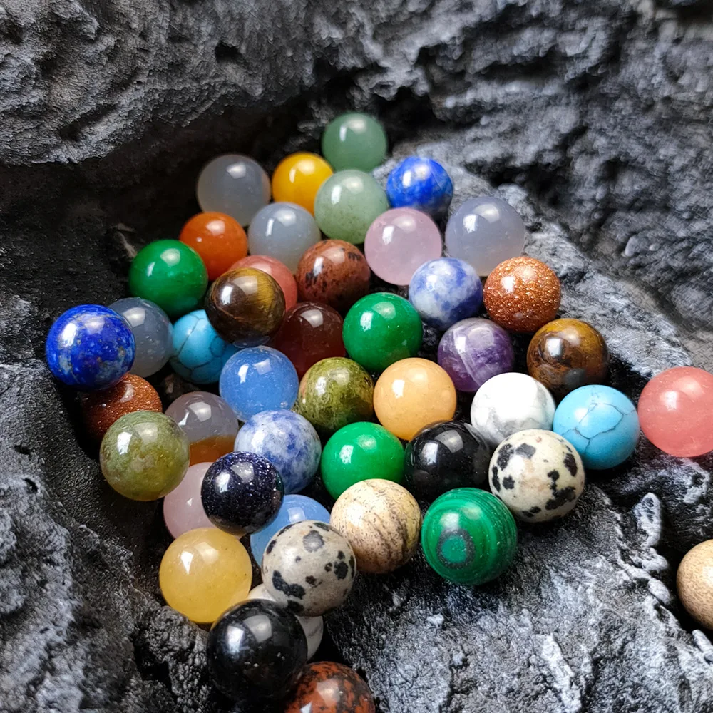 10mm Round Non-Porous Beads Ball Charms  Healing Natural Pink Crystal DIY Decoration