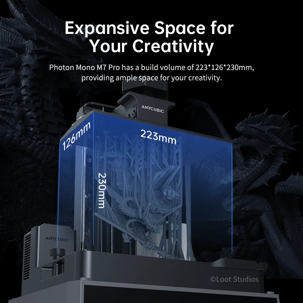 プリンター・複合機 Atom Fujinami ANYCUBIC Photon Mono M7 Amazon | ANYCUBIC Photon Mono M7 3Dプリンター 光造形、10.1