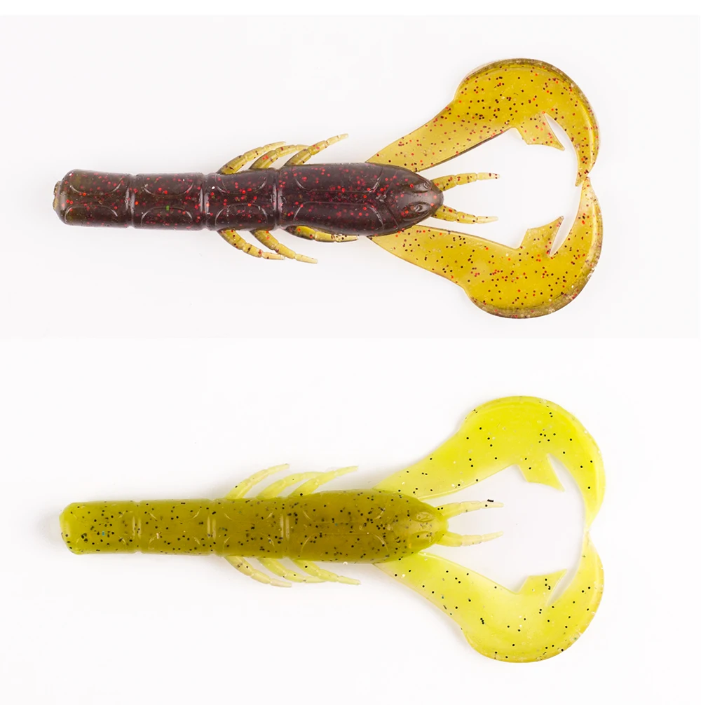 Hanlin 8 Stück 10 cm 9 g Krebse, weicher Angelköder, Garnelen, Hummer, Langoustine, Swimbait, Duft, künstlicher Köder, Hecht, Bass-Gerät – Detail 9