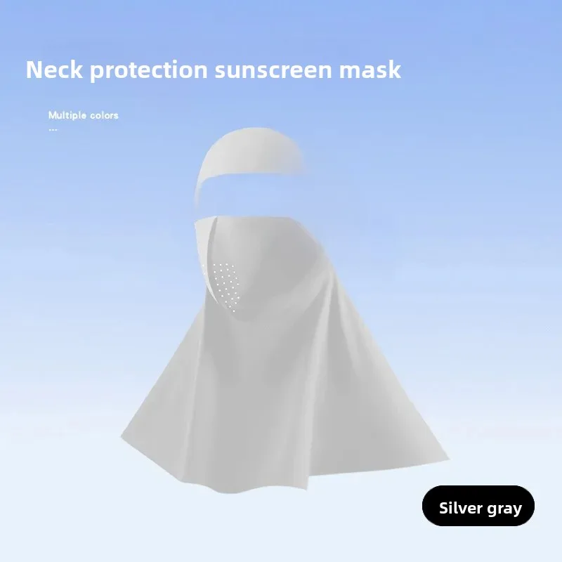 Women's Face Basque Sunscreen Mask Upf500+ Uv Protection Breathable Ice Silk Summer 7A Antibacterial Hyaluronic Acid Mask
