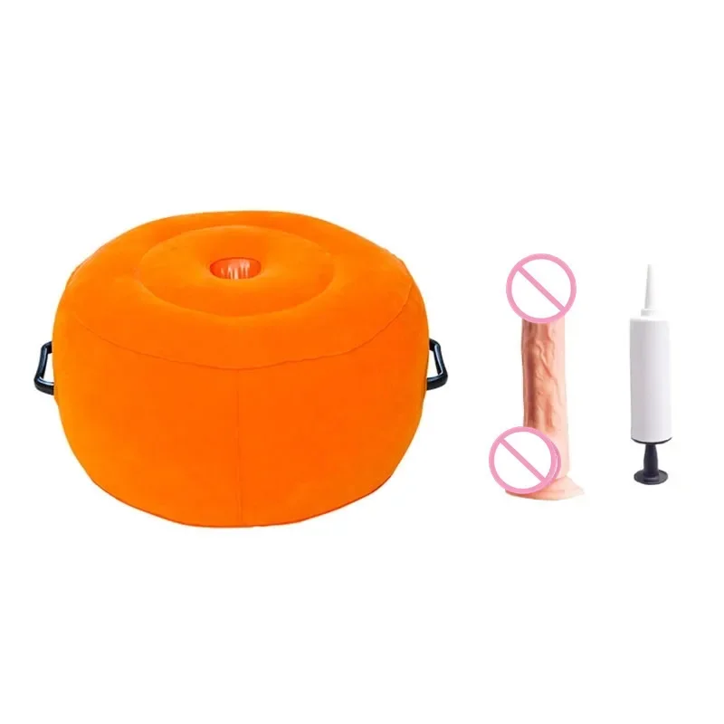 Inflatable Sex Chair with Dildo Anal Plug Love Position Stool Cushion Female Masturbation Adult Games Products Bdsm Furniture