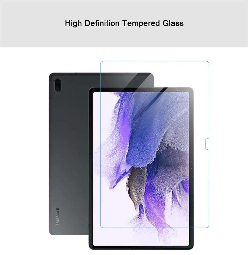 Anti-Scratch Tempered Glass For Samsung Galaxy Tab S7 Plus FE Screen Protector Front Film tablet holder for car