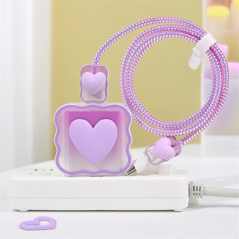 Cover Pelindung Usb Winder Pelindung Plug Aman Pengisi Daya Manajemen Data Organizer Kucing 3D Lucu Untuk Apple Iphone 18/20W