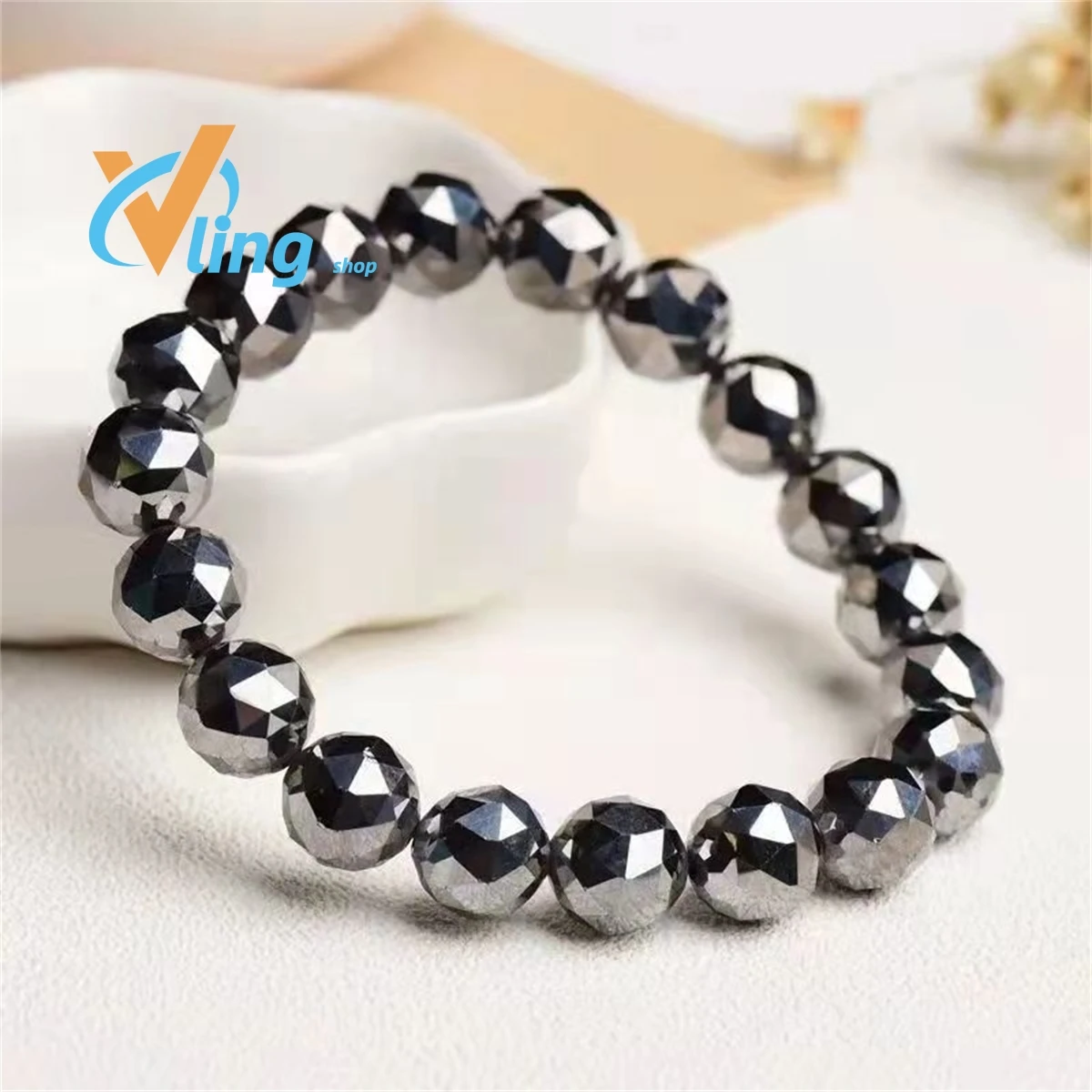 Bracelet Wholesale Polysilicon Cold and Hot Double Effect Multi Loop Cut Stone Bracelet Necklace