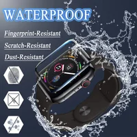 Protecteur d'écran pour Apple Watch, série 49 46 42 40 41 44 45mm, accessoires en verre souple 9D HD, film complet iWatch 10 9 8 7 SE 6 5 4 3 6