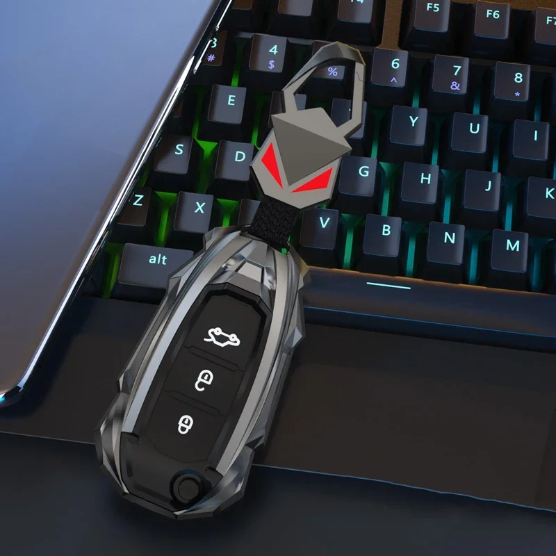 

Zinc Alloy Car Remote Key Fob Cover Case Holder Shell Protector for Ford Territory EV Keychain Accessories