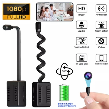 Small mini wifi camera mobile APP control built-in battery camera 480P 1