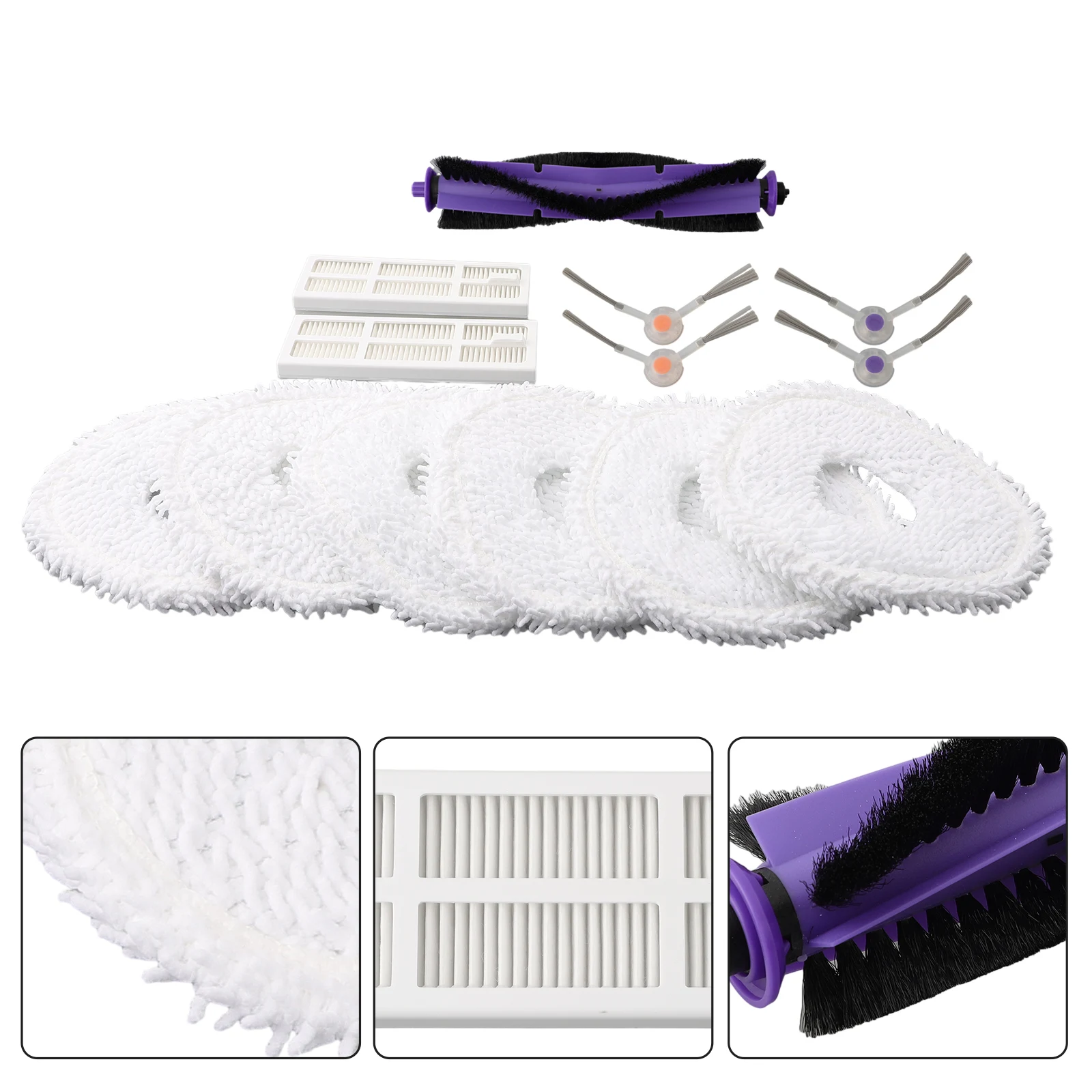 

For NARWAL Freo Accessory Kit With Main Brush Side Brush Wipes Filters Optimal Performance Household Cleaning Tools Accessories