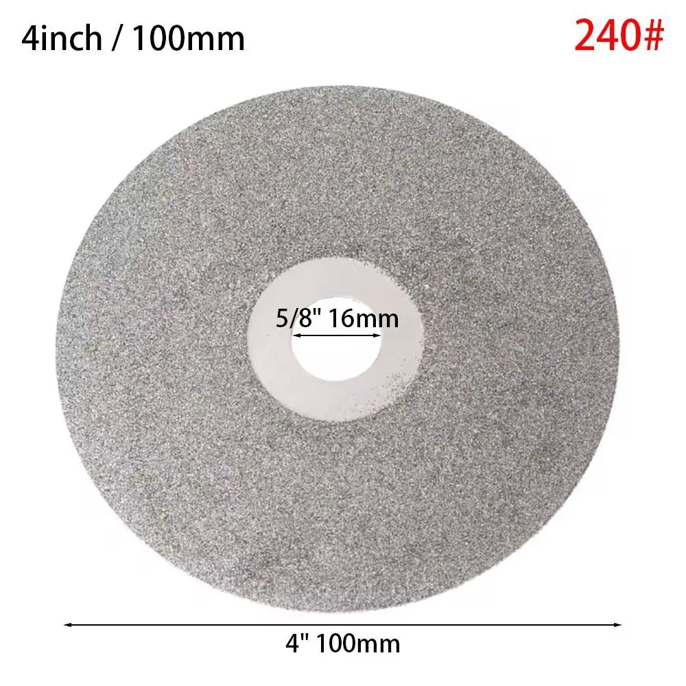 100mm Coated Grinding and Polishing Disc for Gemstones, Jewelry, and Glass