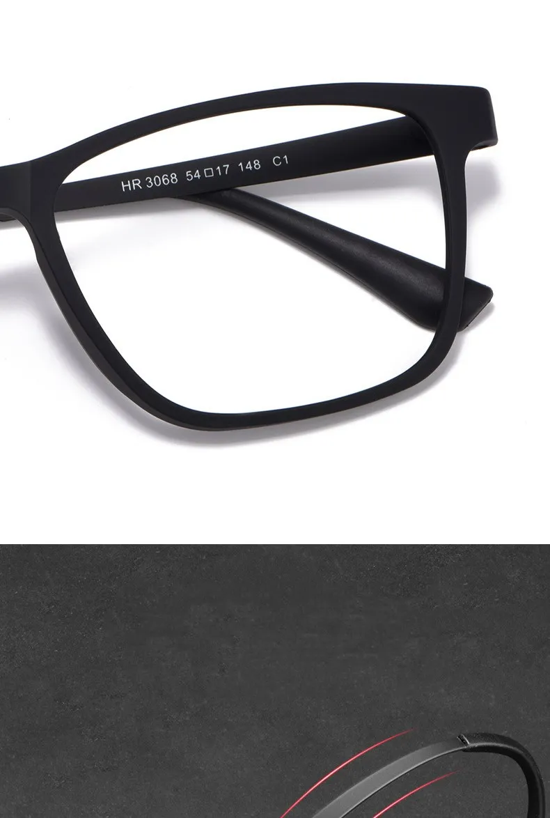 Hochwertige, ultraleichte, quadratische, bequeme, große Brille aus reinem Titan, modisches optisches Brillengestell für Herren – Detail 3