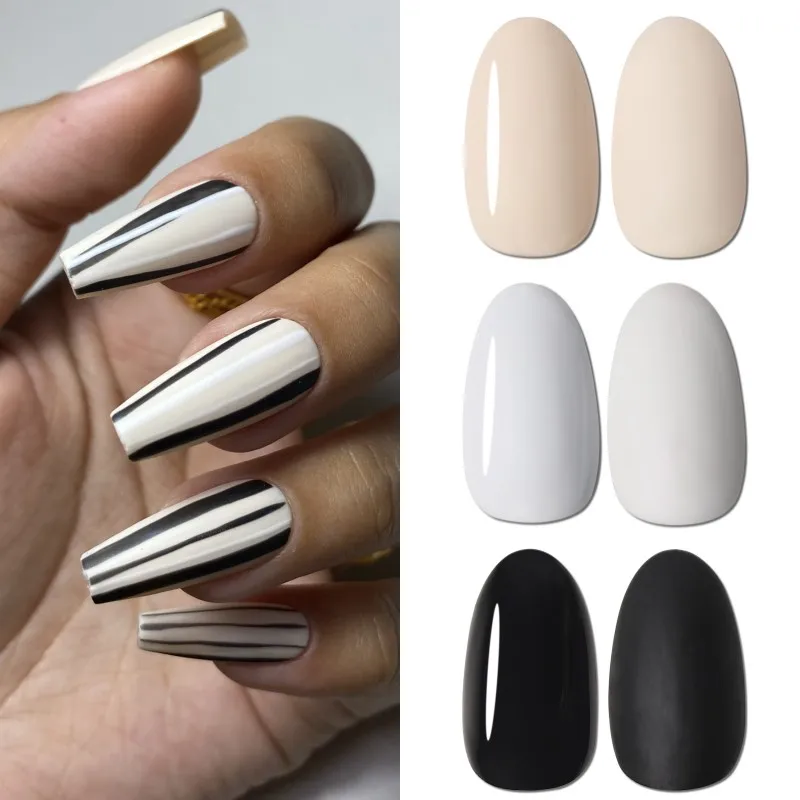MSHARE Milky White Gelish Nail Polish Jelly Semi-Permanent Varnish Hybrid Enamel Nude UV Led Lamp Nails Art 10ml