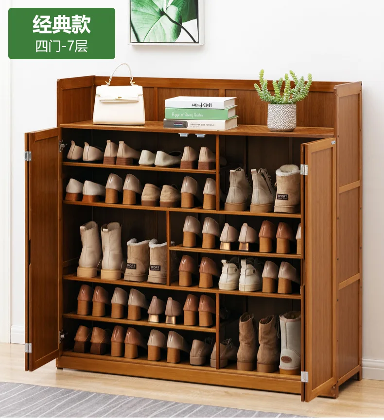 Simple Shoe Rack at The Door, Multi-Layer Storage Shelf, Home Interior,  Good-Looking Solid Wood Color Doorless Simple Shoe Cabinet - China Shoe  Cabinet, Shoe Rack