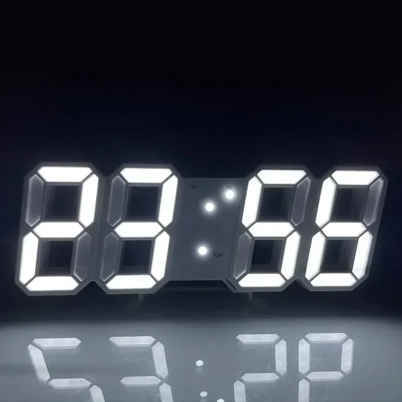 3D Clock Wall LED Digital Clock Multifunctional Creativity Room Home Decoration Decor Clocks Garden led digital clock 3d number wall clock 3d wall clock