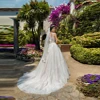 Ivory Women A-line Bridal Gowns Elegant Sleeveless Lace Applique Wedding Dresses Formal Party Exquisite Design Vestidos De Novia 2