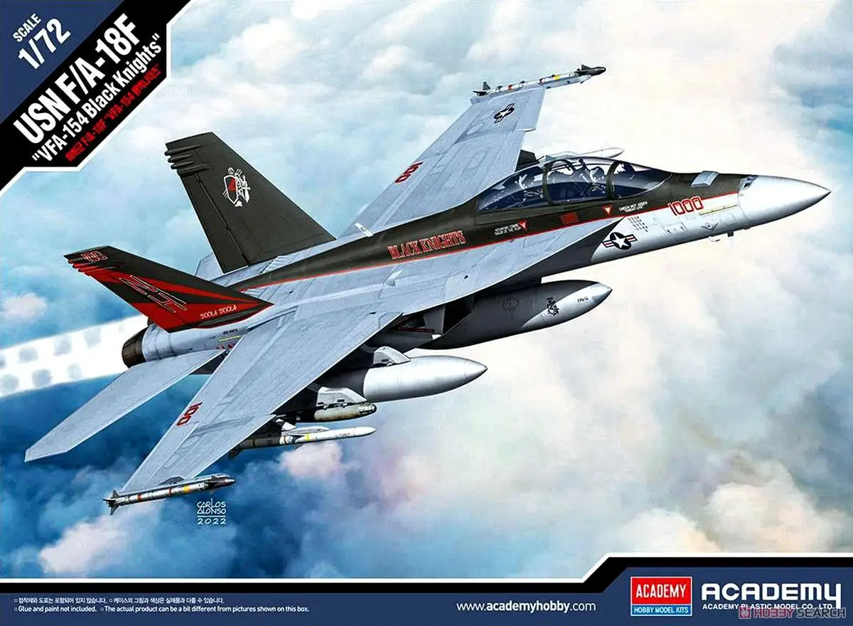 

Academy 12577 1/72 USN F/A-18F `VFA-154 Black Knights` (Plastic model)