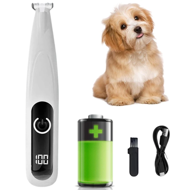 Dog Grooming Clippers with LED Light Pet Shaver Rechargeable Dog Hair Trimmer for Dogs Cats Trimming Around Paws Ears Face Rump 2