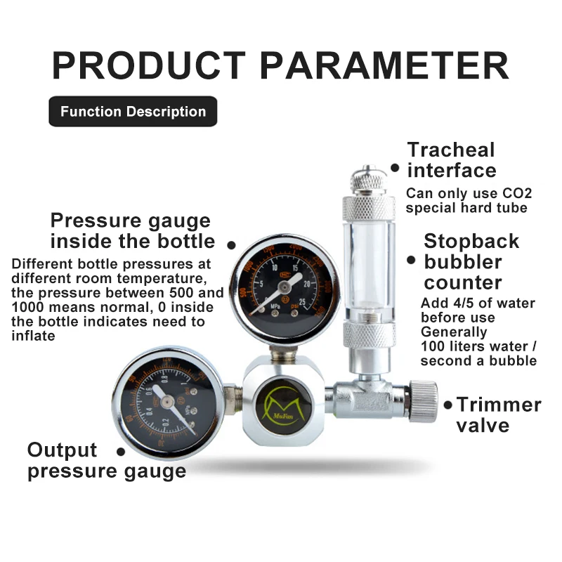 DIY Aquarium CO2 Regulator Magnetic Solenoid Kit Check Valve Fish Tank Accessories CO2 Control System Reactor Generator Set co2 regulator