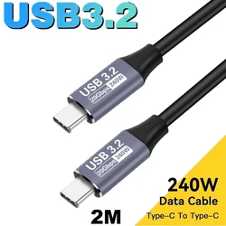 Ultra High - Speed 8K USB4 Type - C Cable, 240W PD Fast Charging & 40Gbps Data Transfer (20GB - 2M)