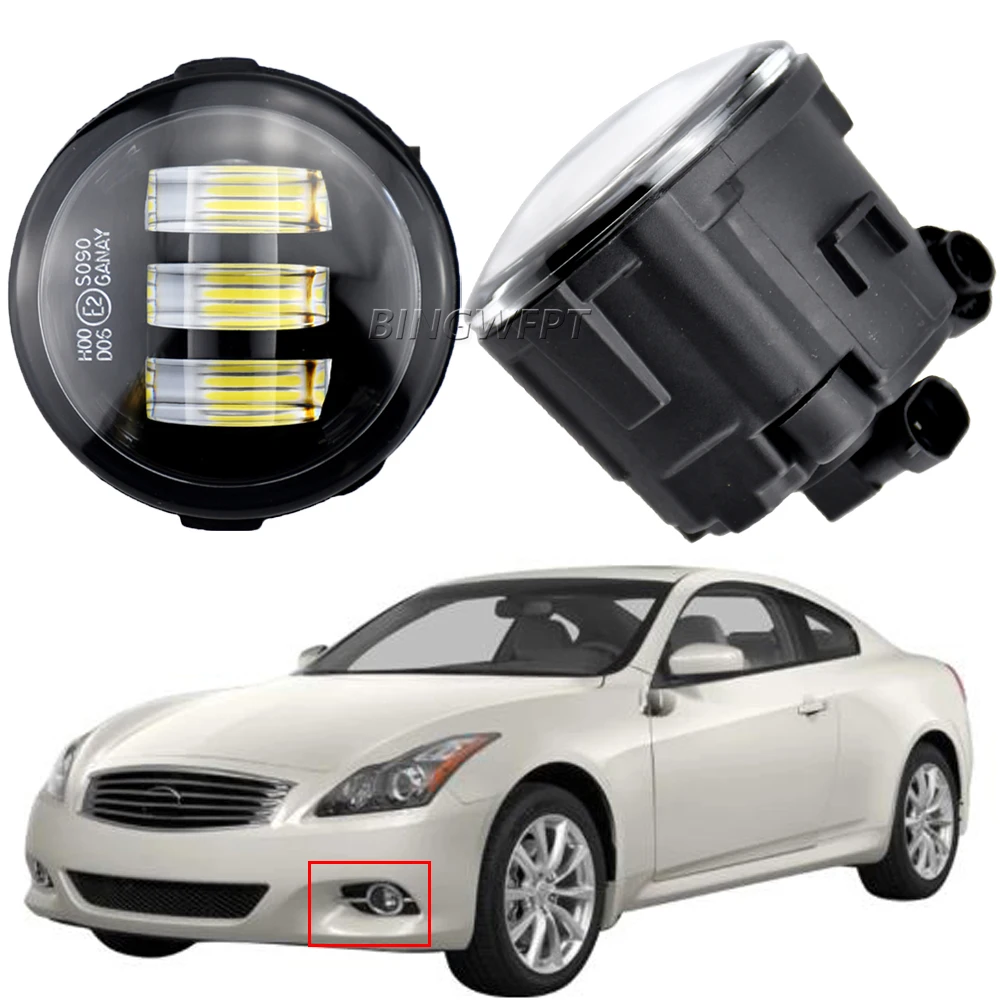 2pcs Car H11 Led Bulb Fog Light 12v Styling For Infiniti G G25 G37 2010