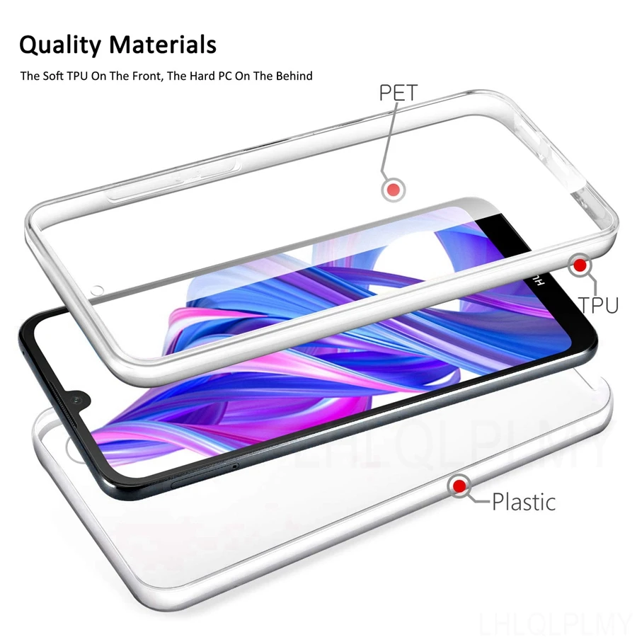 Double Sided Clear Protective Phone Case with 360° Full Coverage