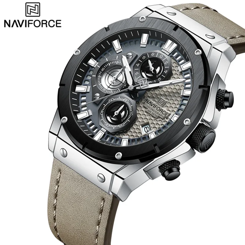 

Top Brand NAVIFORCE Men's Watches Waterproof Luxury Sport Luminous Hands Male Wristwatch Chronograph Relogio Masculino 2023