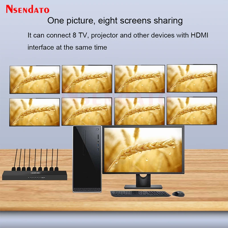 4K HDMI Splitter 1x8 1x16 HDMI Switch 1 in 8 Out Video Distributor Amplifier 8 Display For PS5 HDTV xBox PC TV Monitor Projector