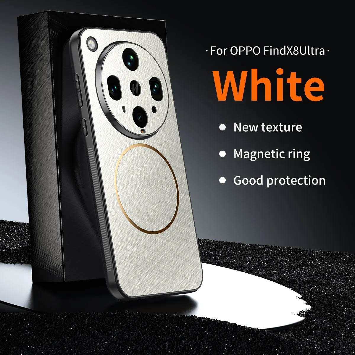Luxury Gold Wire Textured Coil Magnetic Dropproof Phone Case
