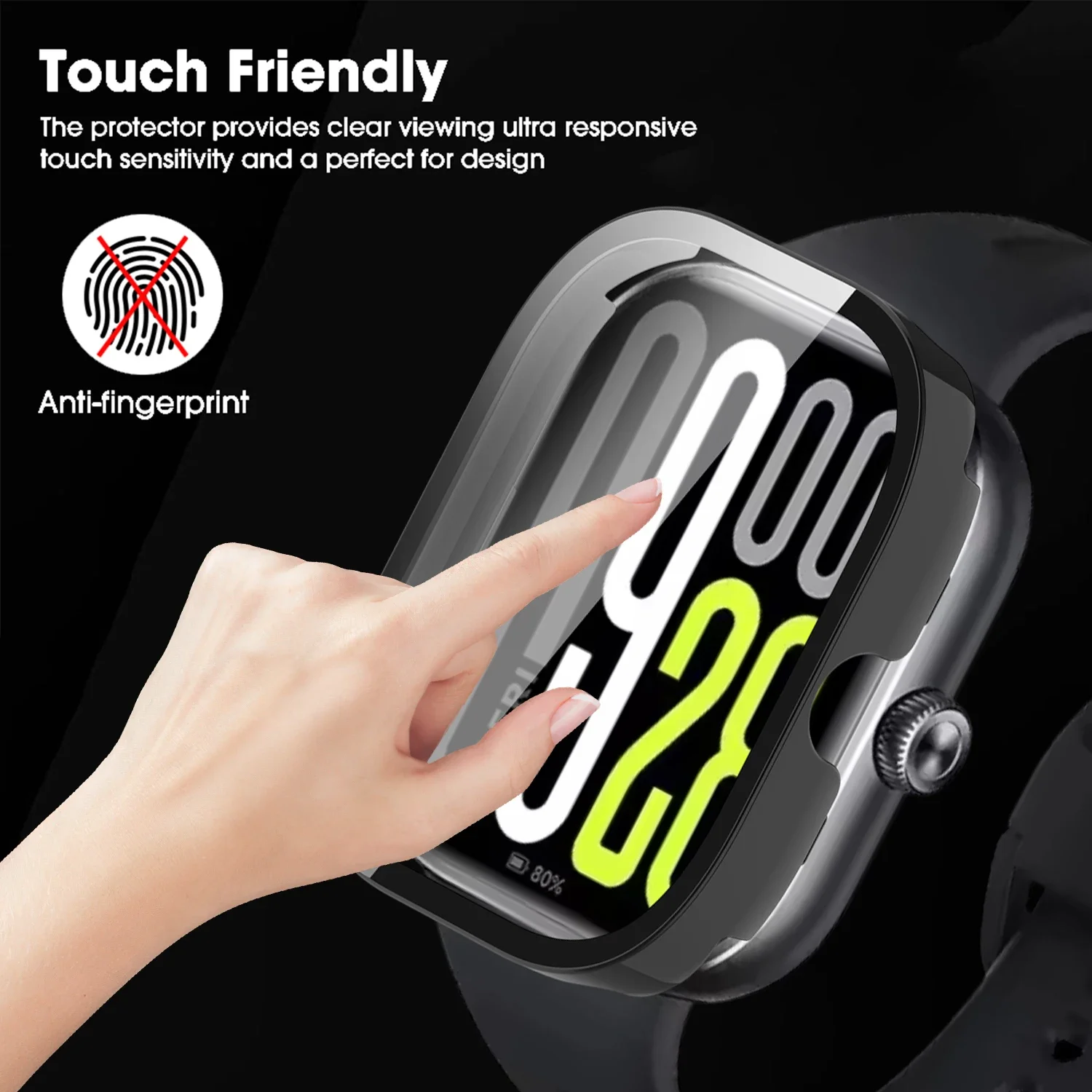 Screen Protector PC Shell For Xiaomi Redmi Watch 5 Active/5 Lite Tempered Glass Protective SmartWatch Case for Redmi Watch 5/4