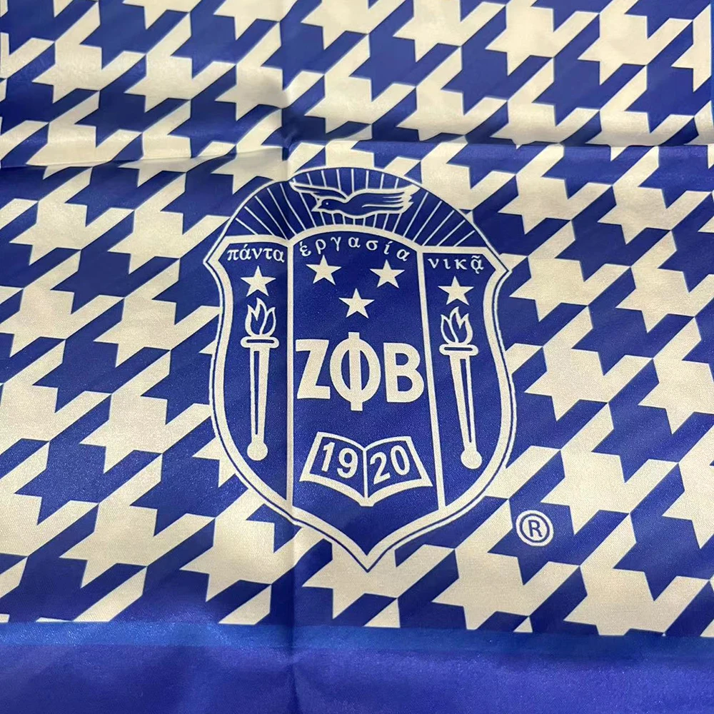 Lace scarf Print scarf Zeta Phi Beta Letter Shield Women's Blue Scarf