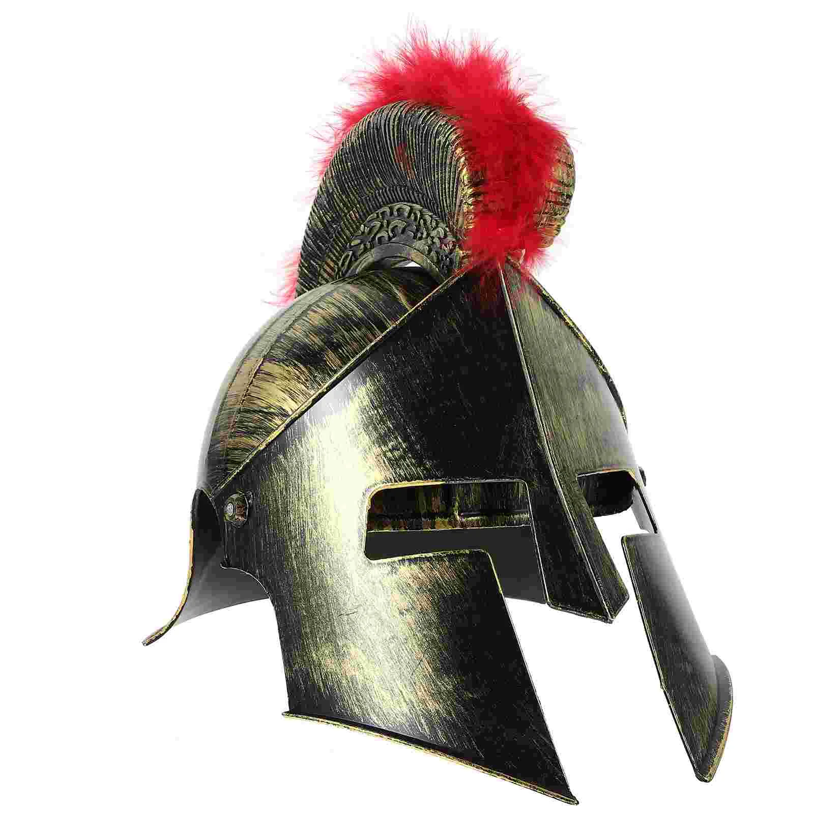 

Ancient Roman Fighter Helmet Costume Cosplay Party Headwear Medieval Style Helmet Greek Soldier Warrior Gladiator Hats