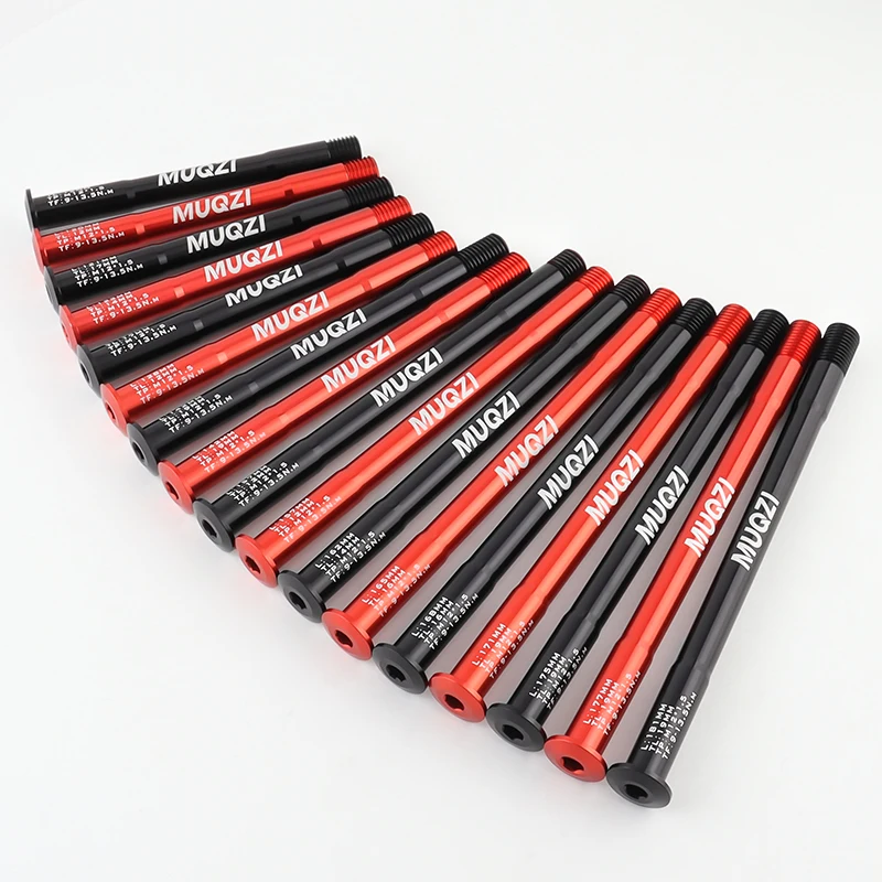 MUQZI MTB 스루 액슬 15x100 15x110 12x142 12x100 12x148 도로 자전거 휠 액슬 12mm 15mm 허브 스루 액슬 포크 샤프트