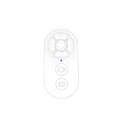 Wireless Remote Photo Shutter & Page Turner with Rechargeable Bluetooth Connectivity (White)