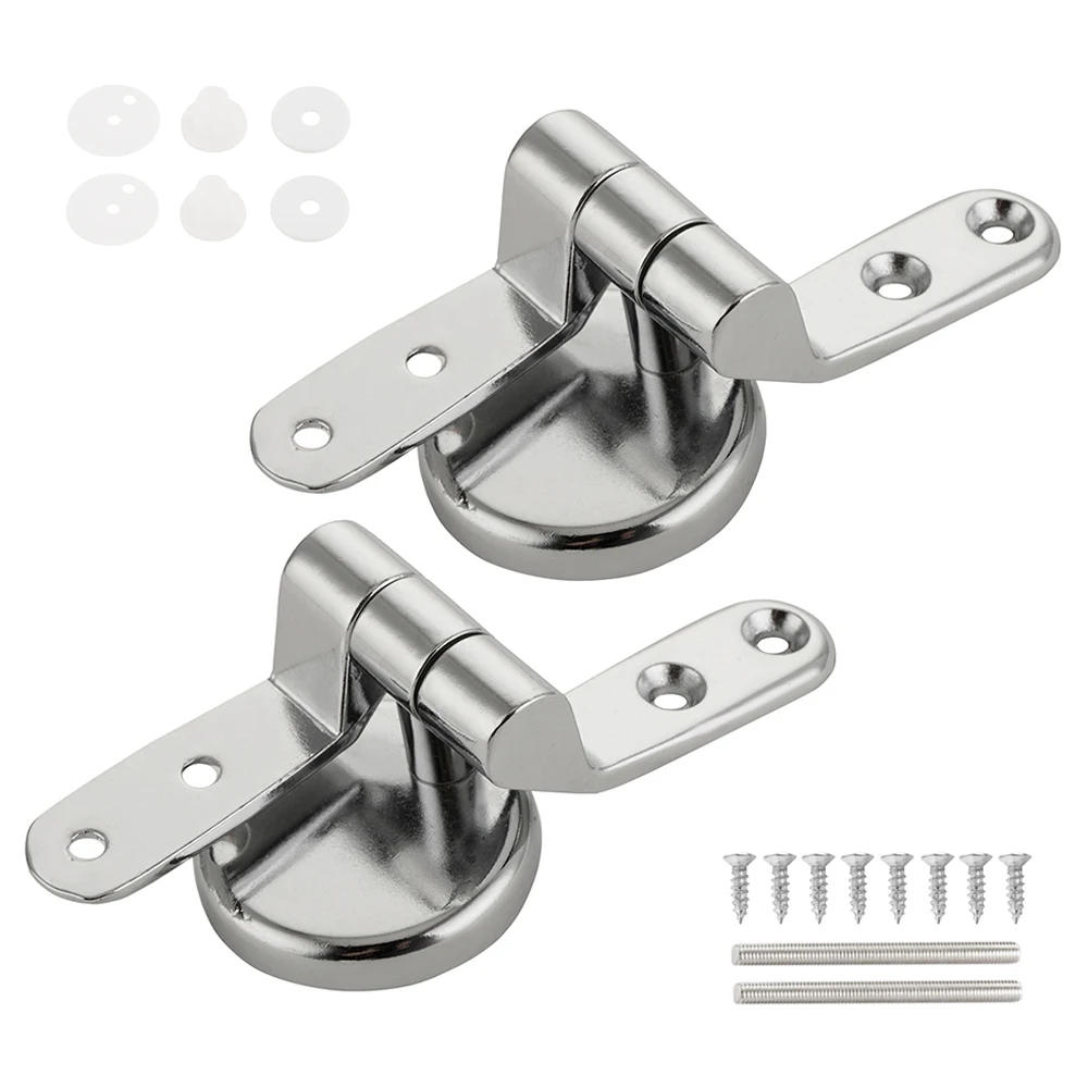 Zinc Alloy Toilet Seat Hinge Flush Toilet Cover Mounting Connector Lid Hinge Mounting Fittings Replacement Parts