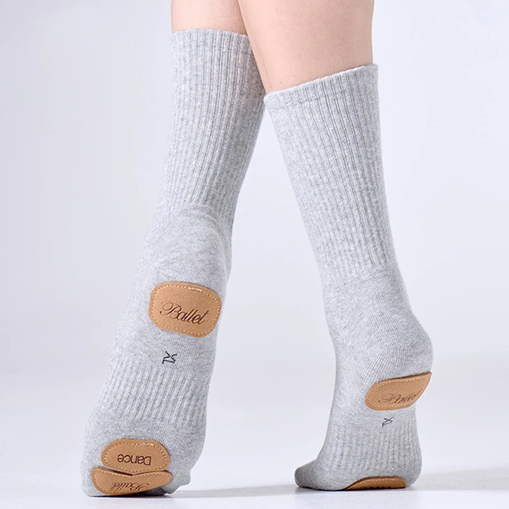 Professional Dance Yoga Socks Cotton Mid-tube Bottom Modern Dance Sock Non-slip Silicone Indoor Fitness Socks Floor Socks