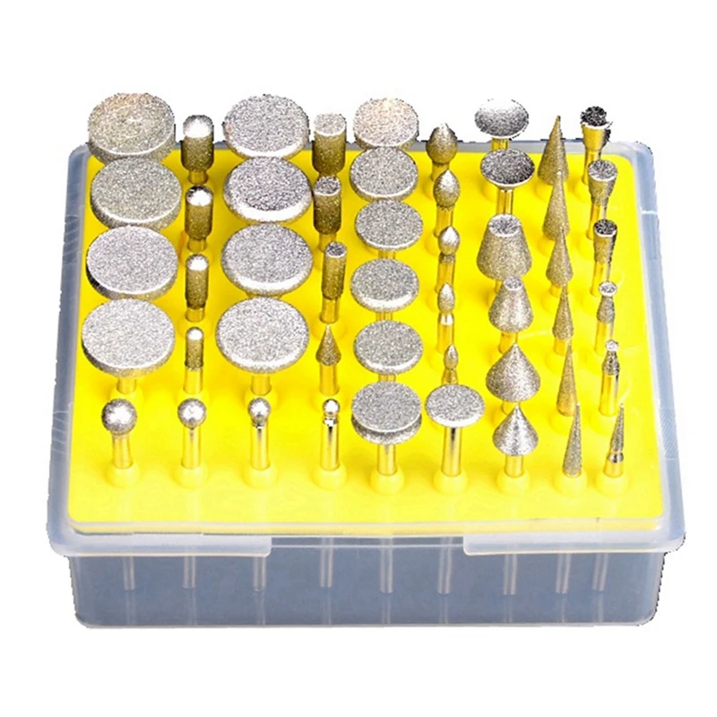 

Diamond Grinding Head Set 3Mm Handle Grinding File Abrasive Rotary Tool Metal Grinding Head Diamond File