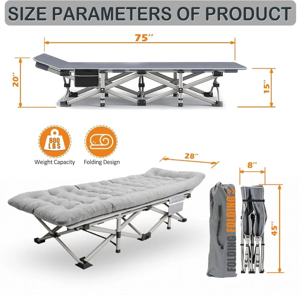 1 Pack Folding Camping Cots 2
