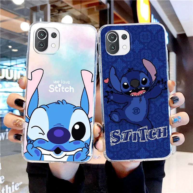 

Disney Stitch Angel Trend For Xiaomi Mi 13 12T 12 11T 11i 11 A3 10T 10 CC9E 9 Pro Lite Ultra 5G Transparent Phone Case