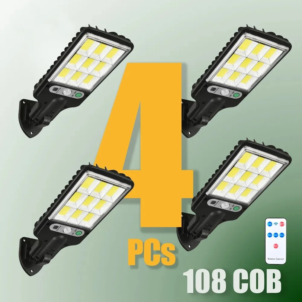 Solar Street Lights Outdoor Solar Lamp 1~4PCs With 3 Mode Waterproof Motion Sensor Security Lighting for Garden Patio Path Yard